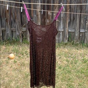 Sequined slip.